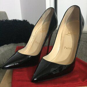 CHRISTIAN LOUBOUTIN SIZE 36/6 KATE PATIENT BLACK - LIKE NEW